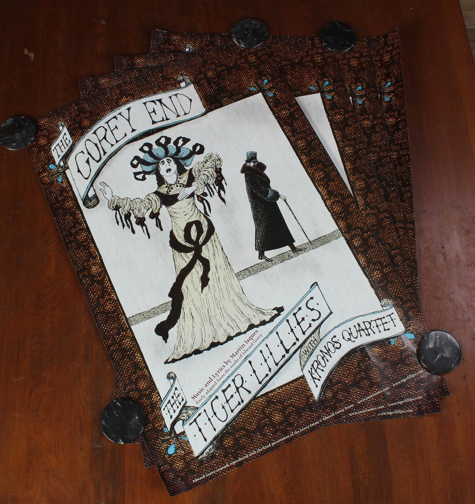 The Tiger Lillies, The Gorey End Promo Posters. 4.: The Tiger Lillies, The Gorey End Promo Posters. A grammy nominated album featuring The Kronos Quartet,. Size: 29.5" x 20"