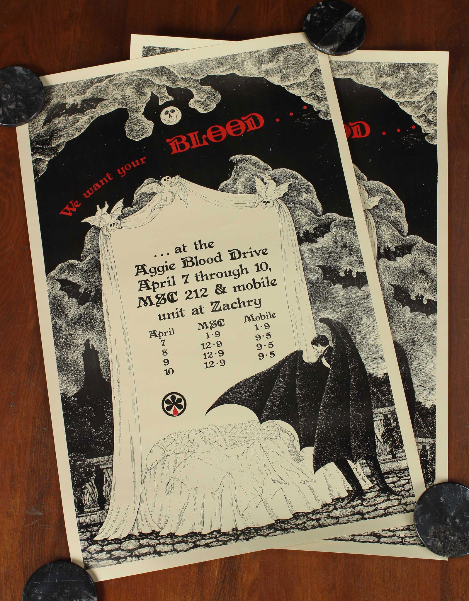 2 Edward Gorey Blood Drive Posters (1 of 5)