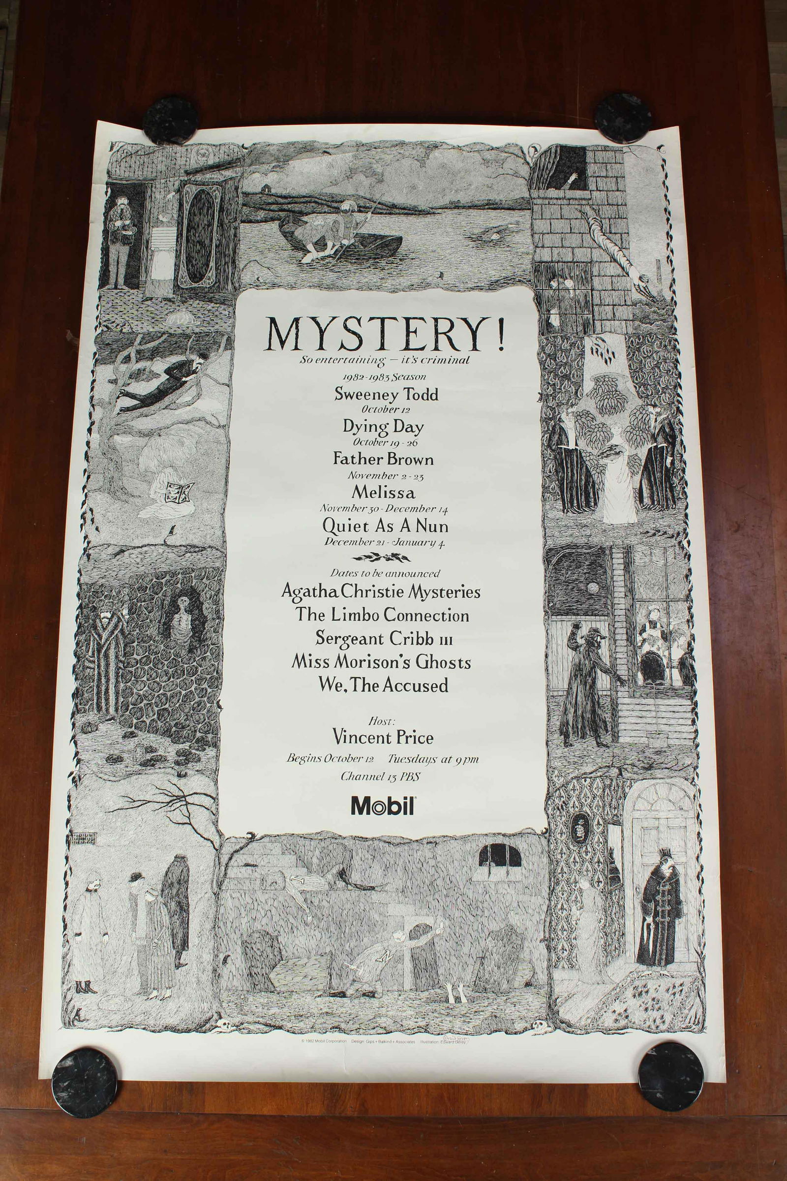 Signed PBS TV Mystery! 1982-83 Season Poster (1 of 6)