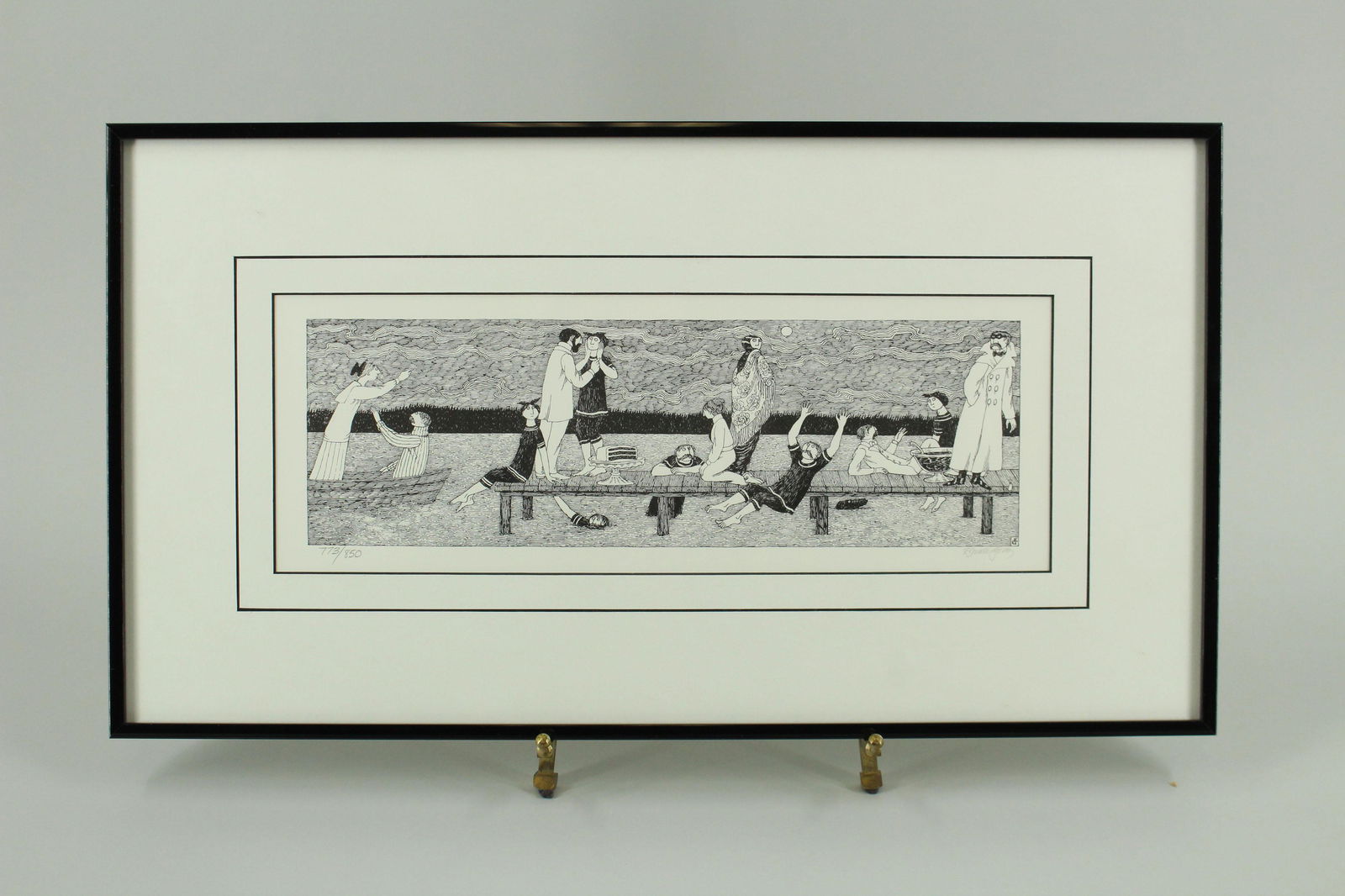 Edward Gorey Pencil Signed Lithograph Summer Pier (1 of 8)