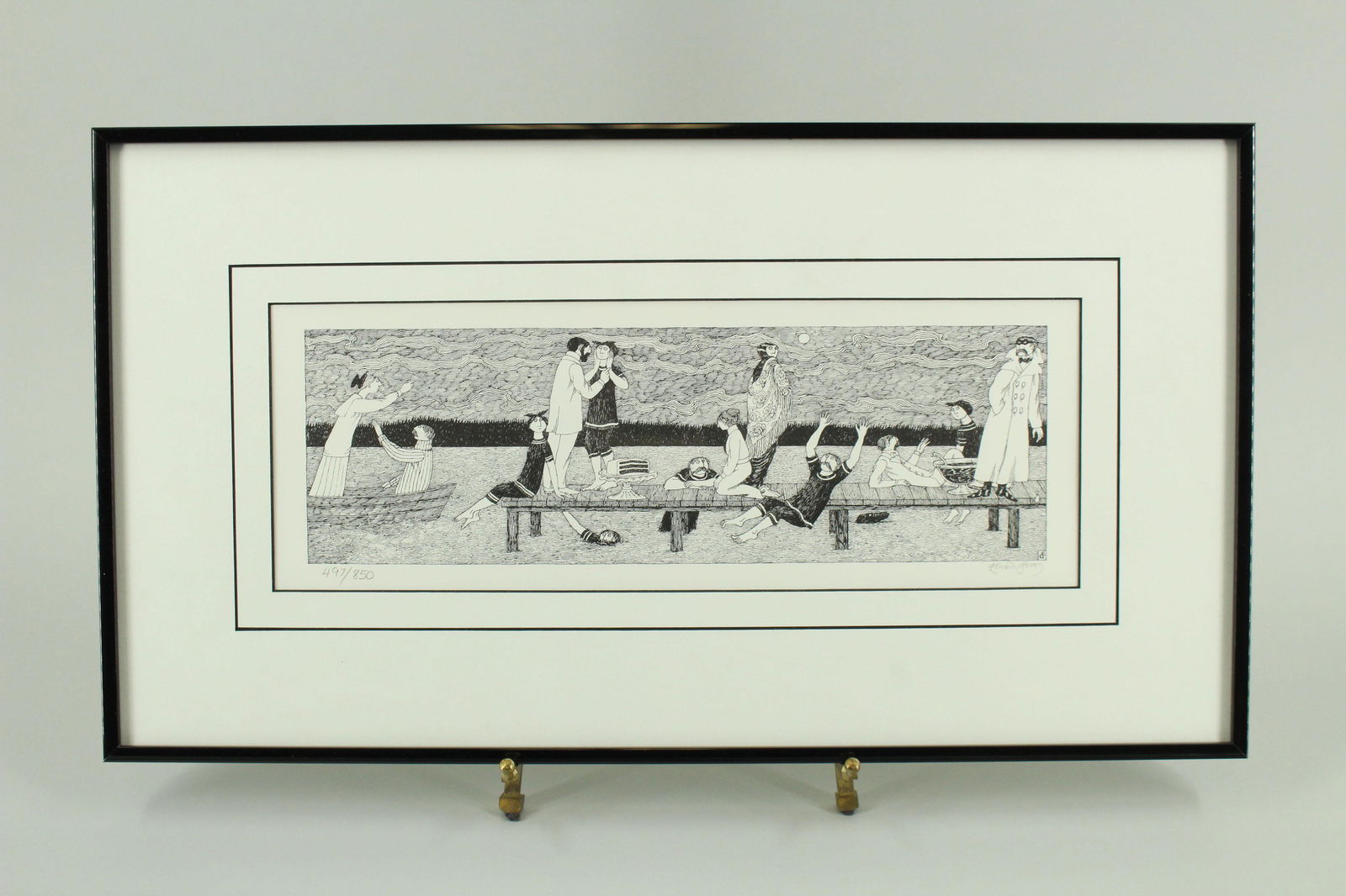 Edward Gorey Pencil Signed Lithograph Summer Pier (1 of 7)