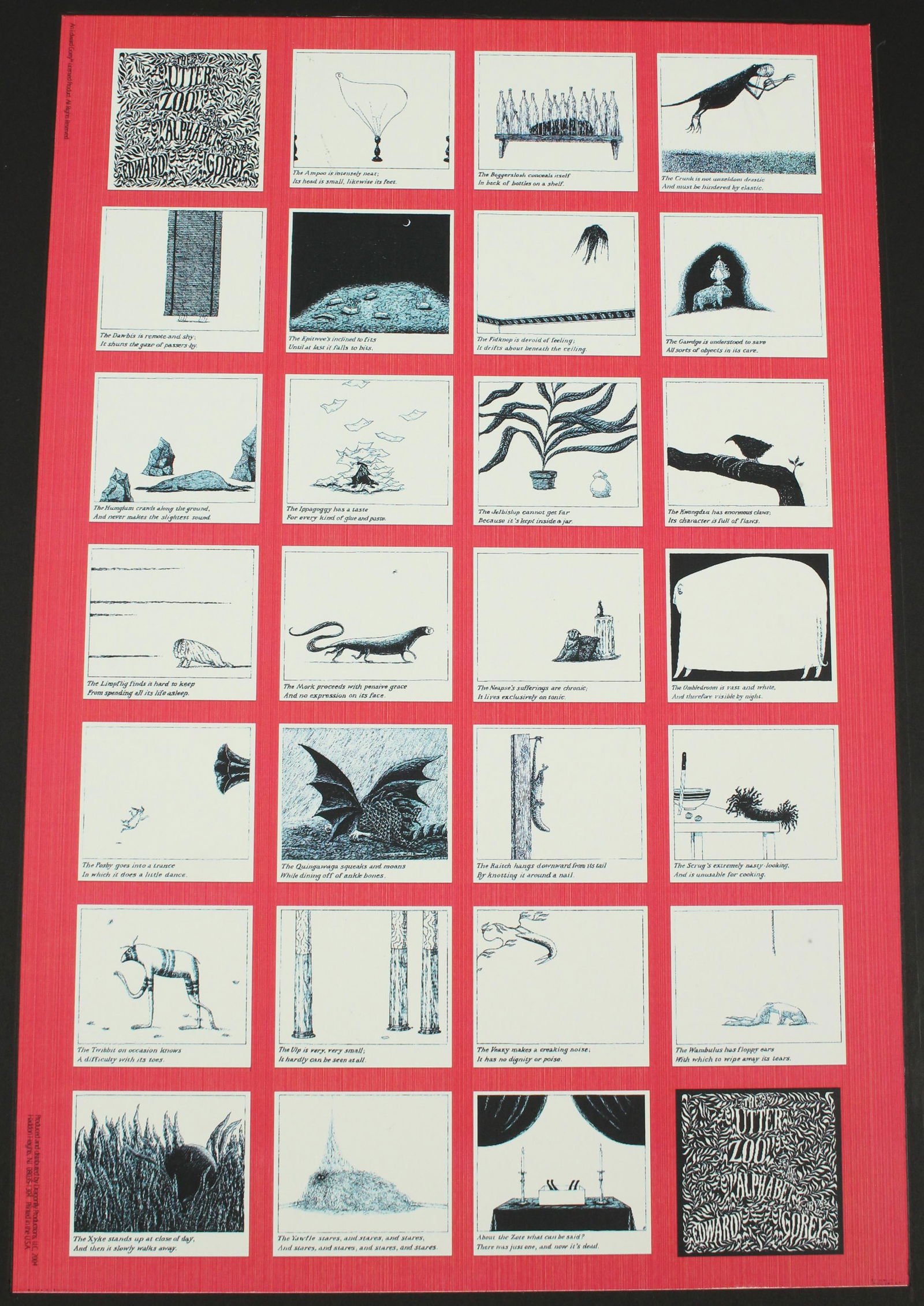 The Utter Zoo Alphabet Poster Concept Proof, Gorey (1 of 6)