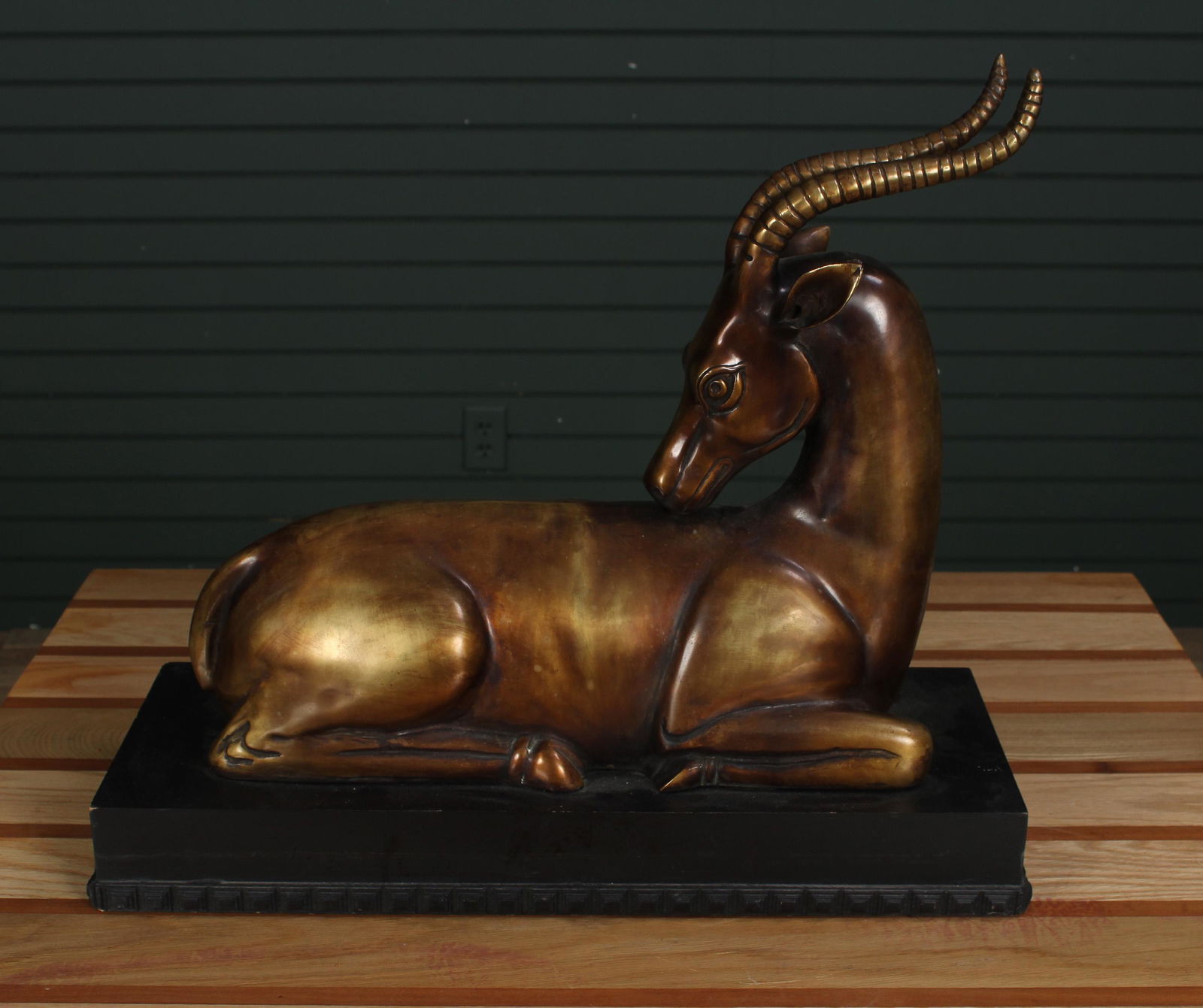 Art Deco Style Figural Bronze Impala (1 of 6)