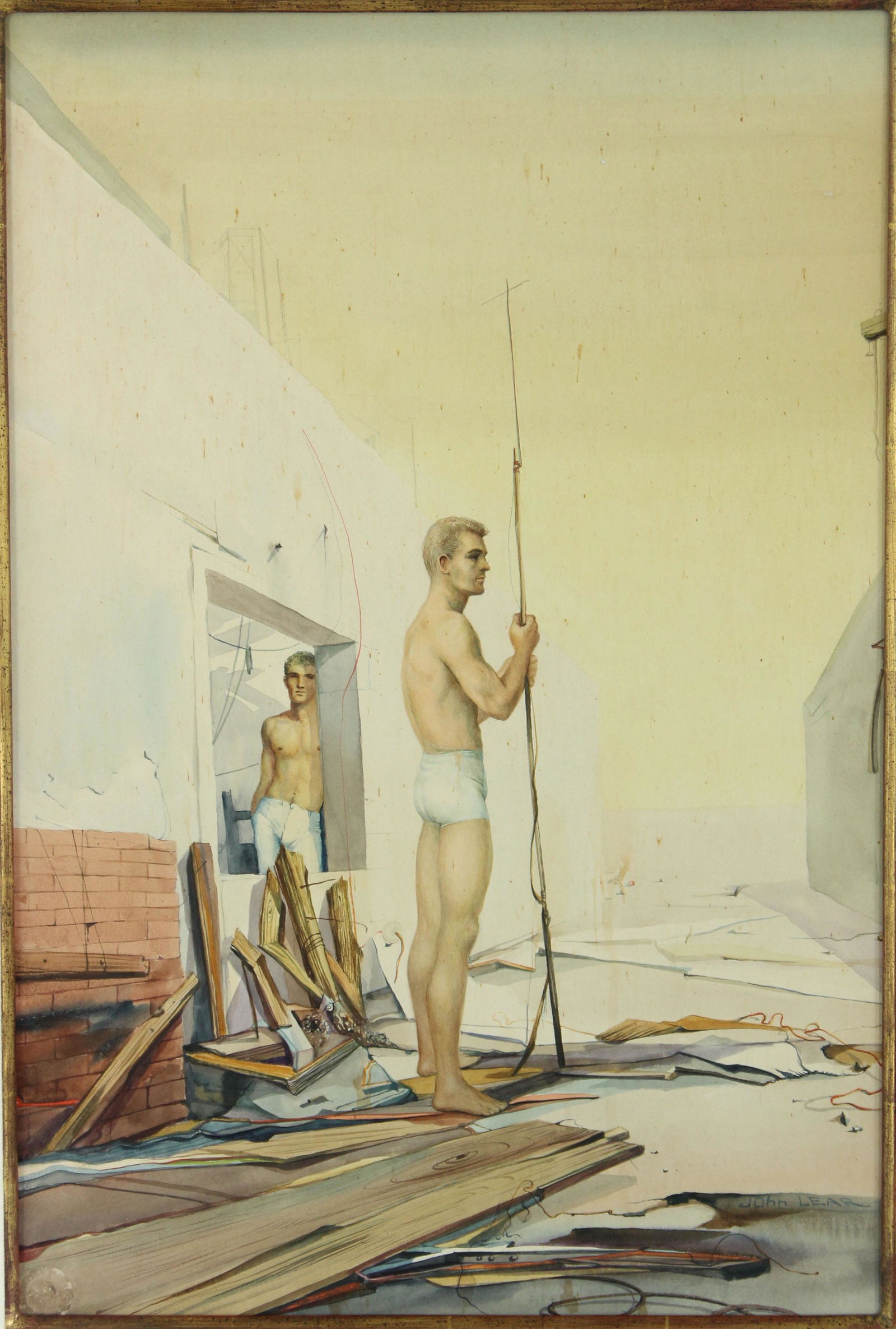 John Brock Lear (20th C, Pennsylvania) Watercolor (1 of 8)