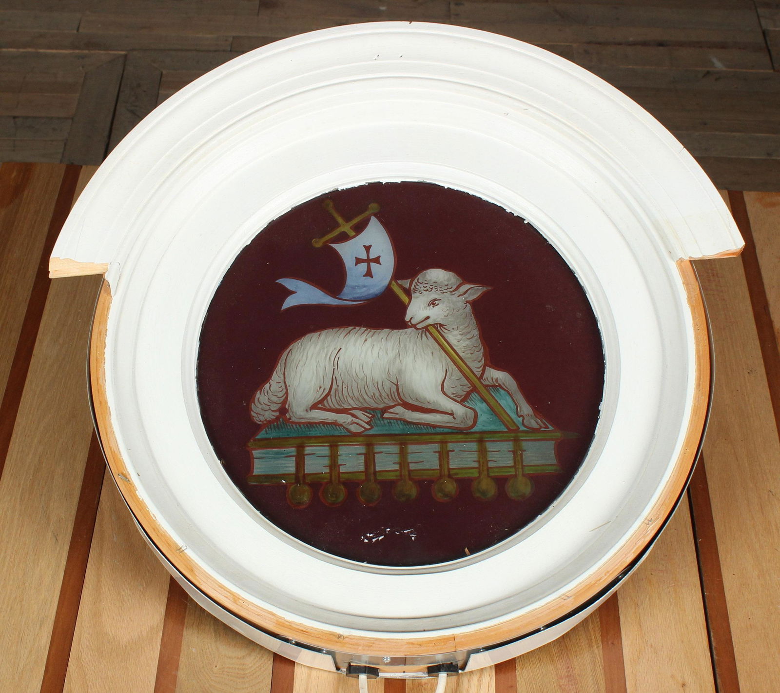 Ecclesiastical Stained Glass Agnus Dei Light Box (1 of 4)