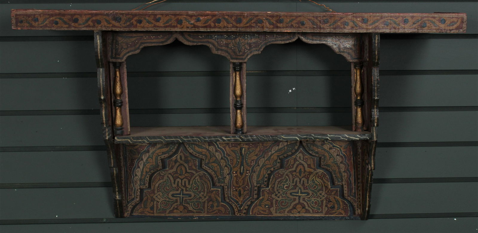 Syrian Paint Decorated Hanging Shelf (1 of 7)