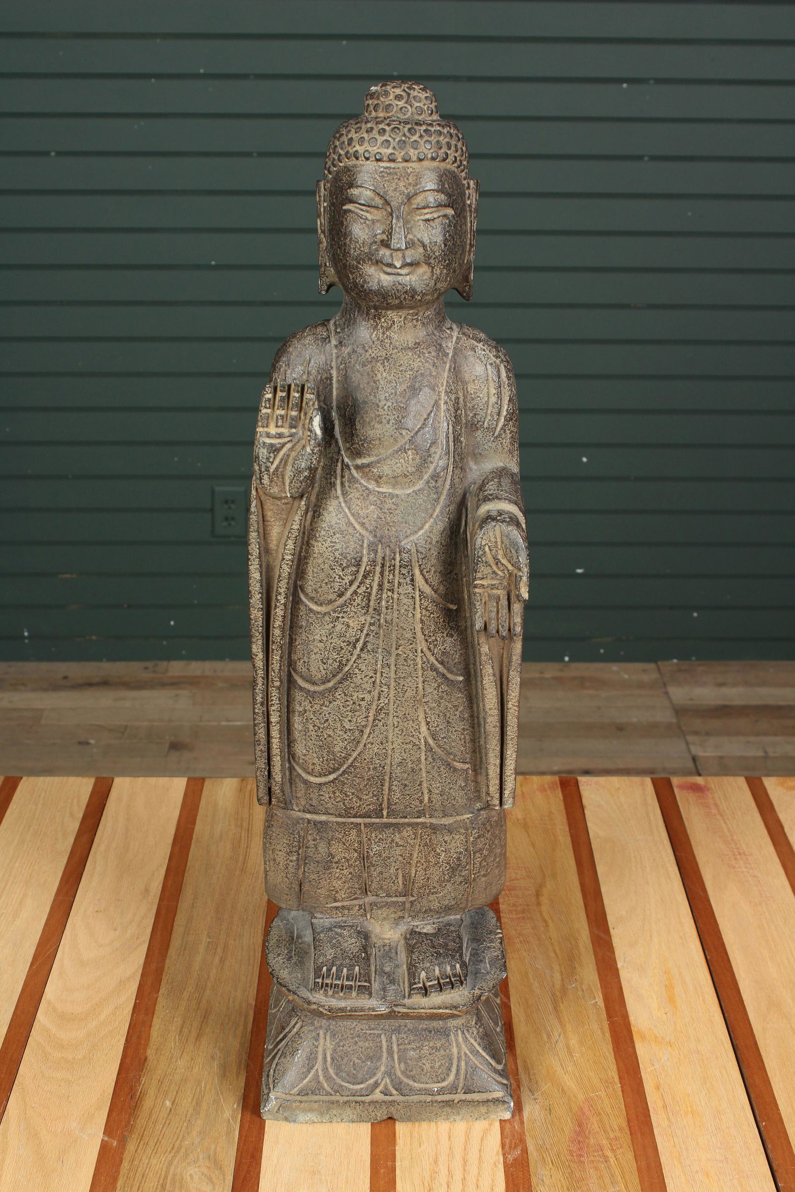 Carved Stone Buddha Garden Sculpture (1 of 11)