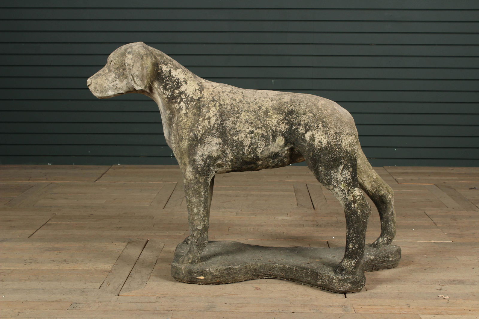 Cast Stone Hound Dog Garden Sculpture (1 of 8)