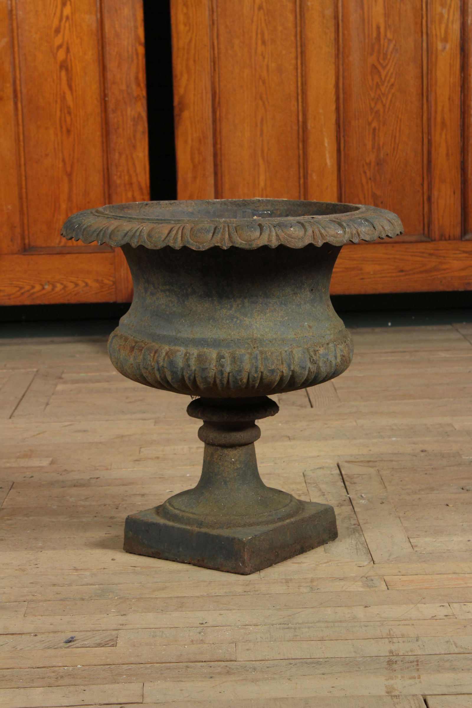 Cast Iron Melon Form Garden Urn (1 of 4)