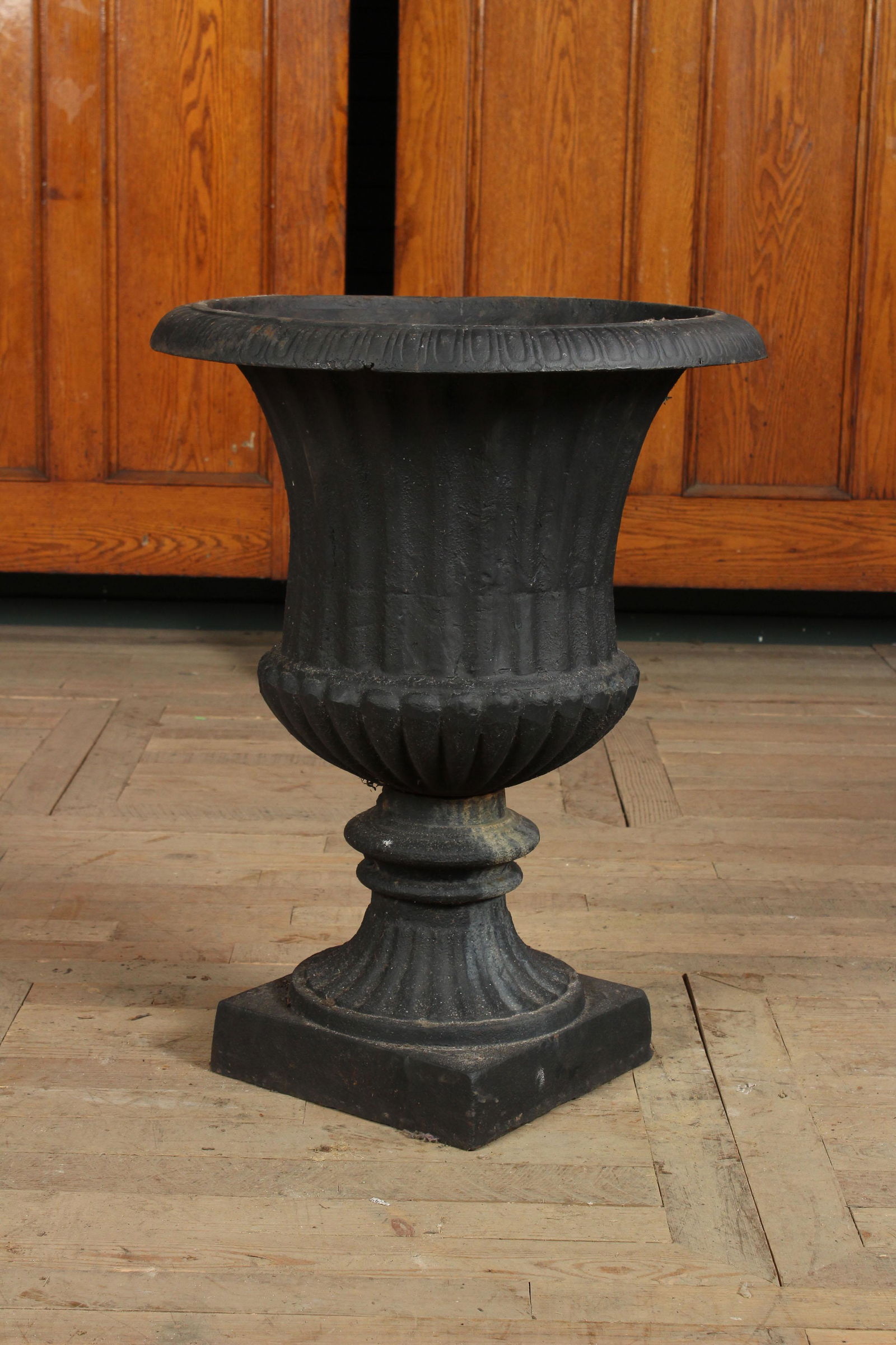 Large Campana Form Cast Iron Urn (1 of 5)