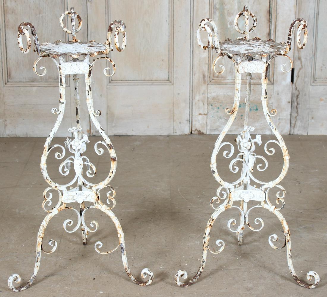 Pair Wrought Iron Stands (1 of 6)