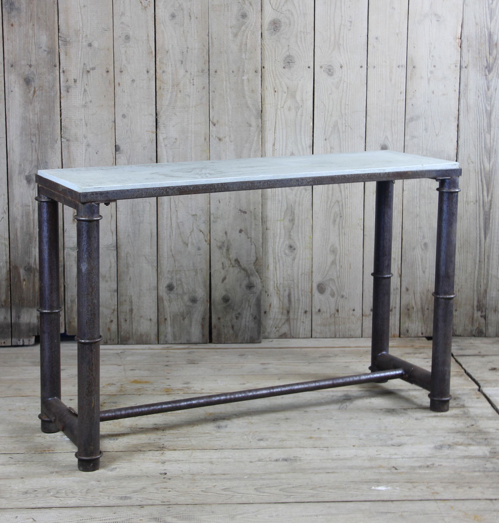 Iron Base Console With Marble Top (1 of 7)