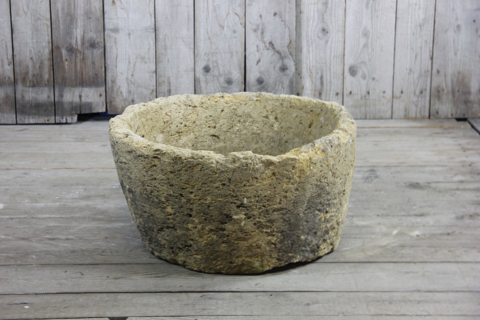 Carved Stone Planter: Carved Stone Planter. Size: 14" H x 27" Diameter ***Please Note: Item to be shipped out of High Point, North Carolina.