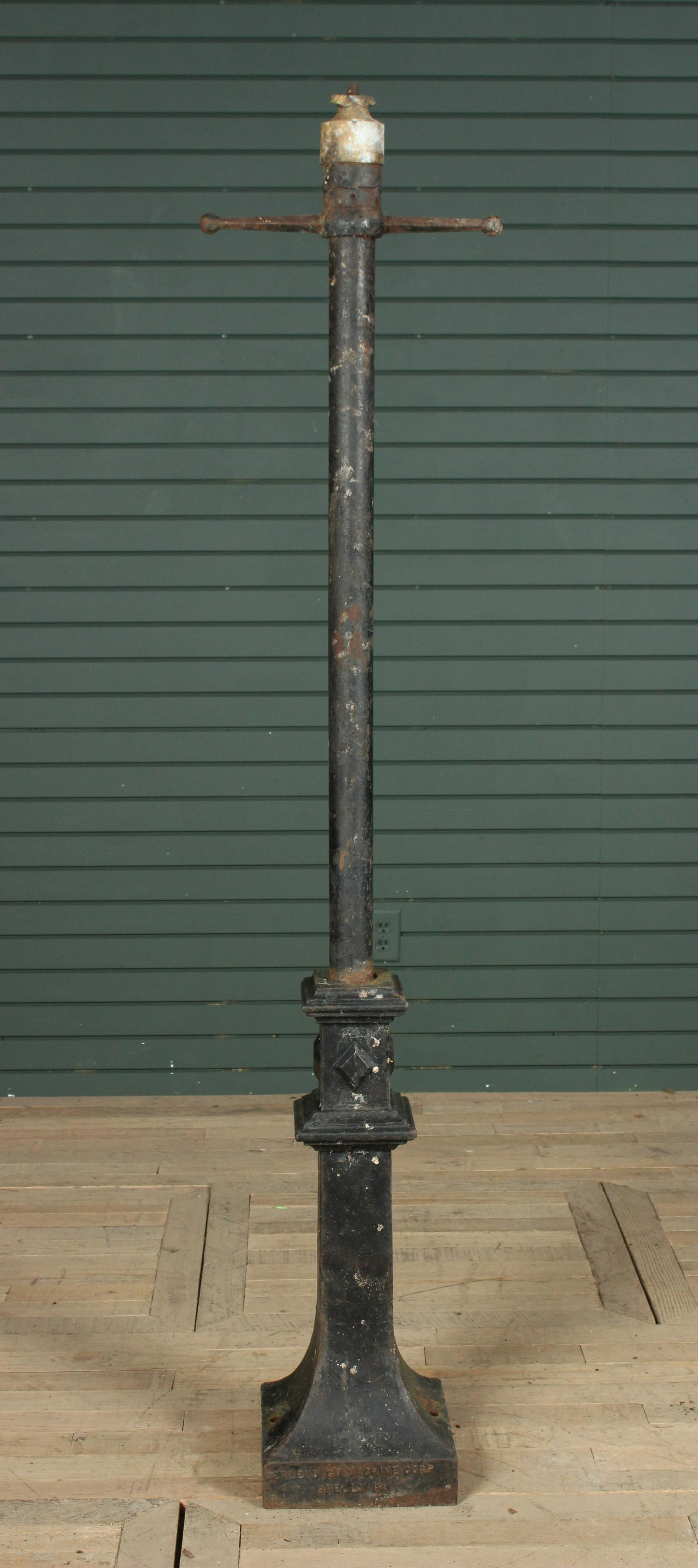Cast Iron Light Post: Cast Iron Light Post Size: 75"H x 10.5"W x 10.5"D