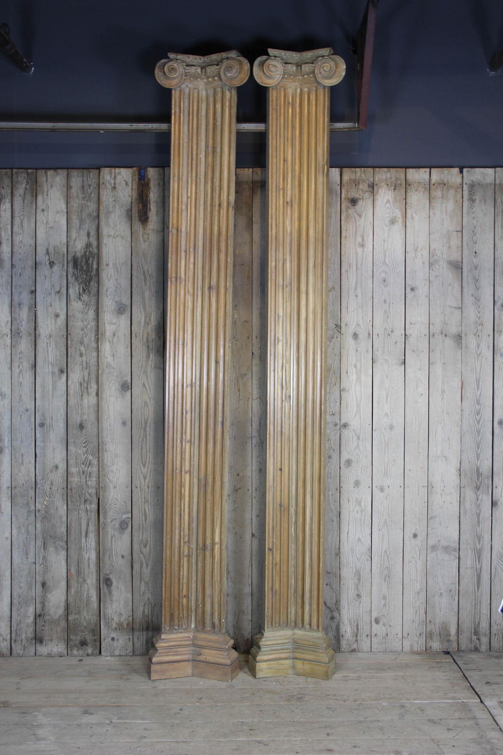 Pair Architectural Inside Corner Fluted Pilasters (1 of 4)