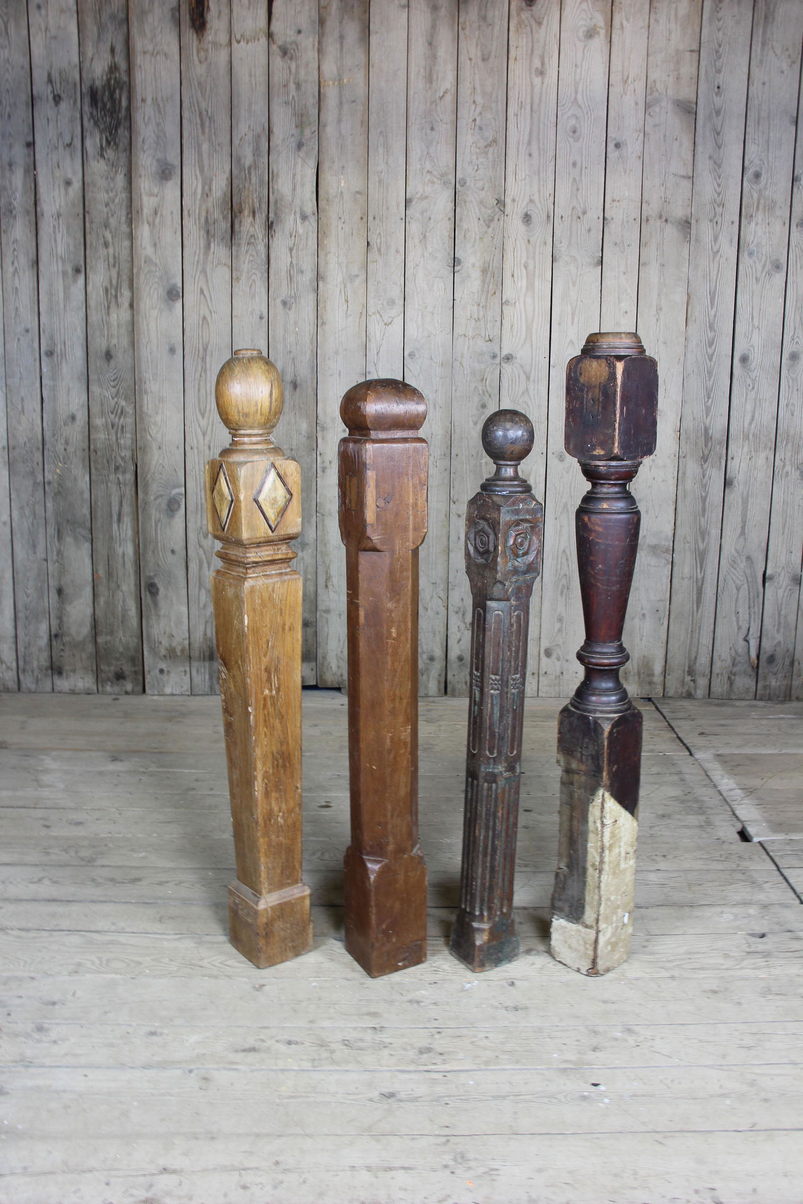 4 Architectural Wood Newel Posts (1 of 5)