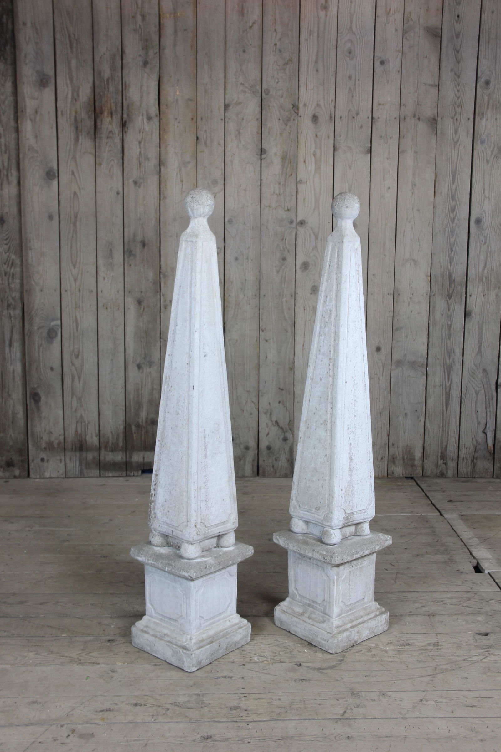 Pair Cast Stone Garden Obelisks (1 of 5)