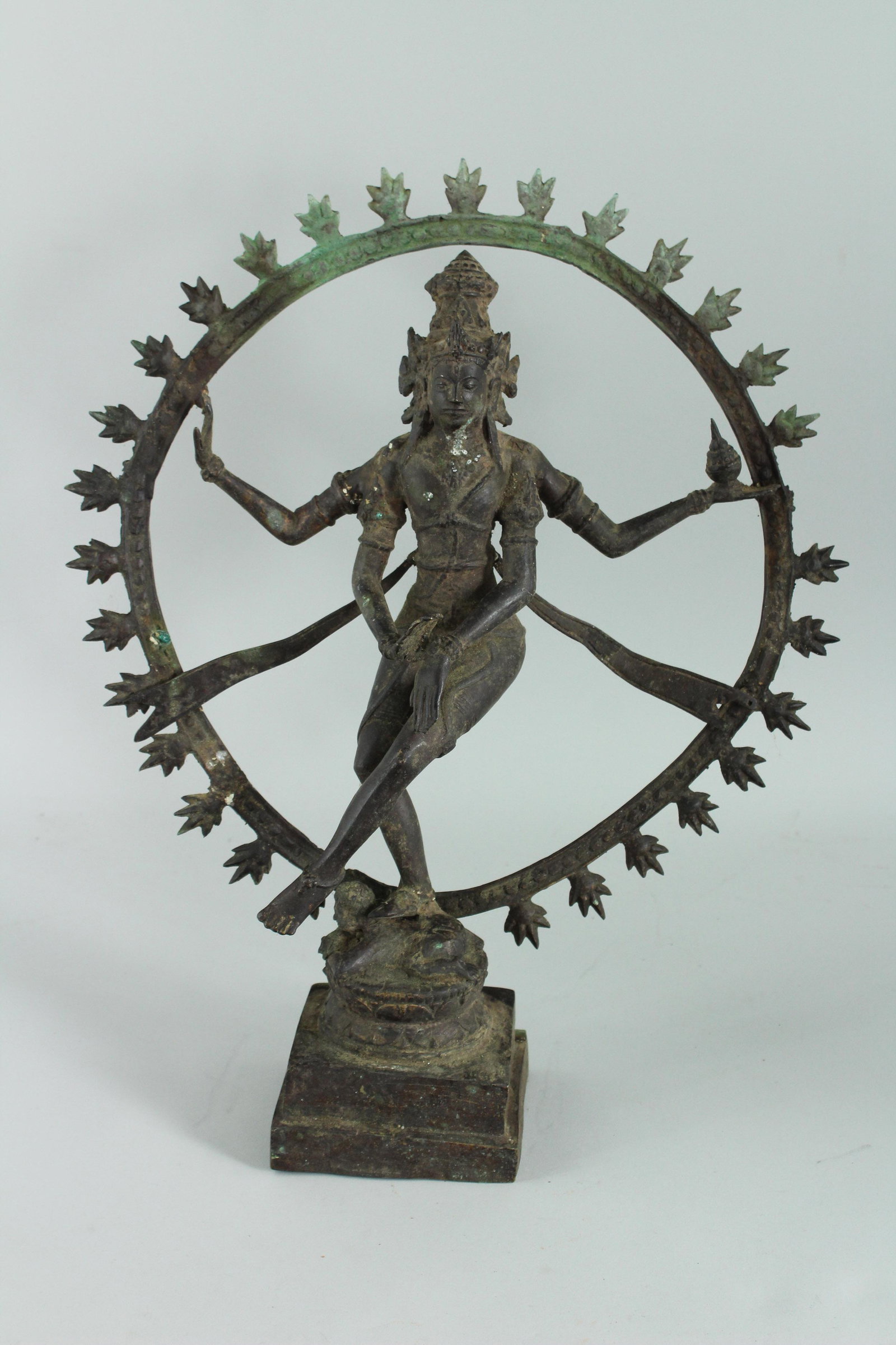 Figural Bronze Shiva Nataraja: Figural Bronze Shiva Nataraja Size: 18.25" x 15" diameter halo.