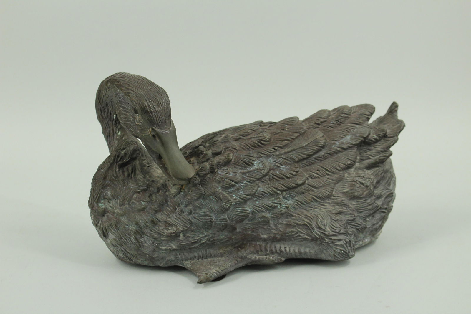Figural Bronze Duck Garden Sculpture (1 of 6)