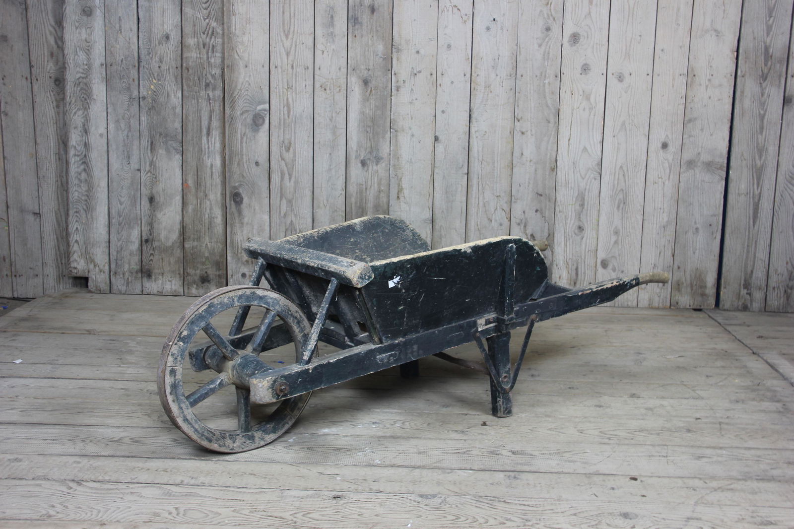 Rustic Continental Wooden Wheelbarrow (1 of 5)