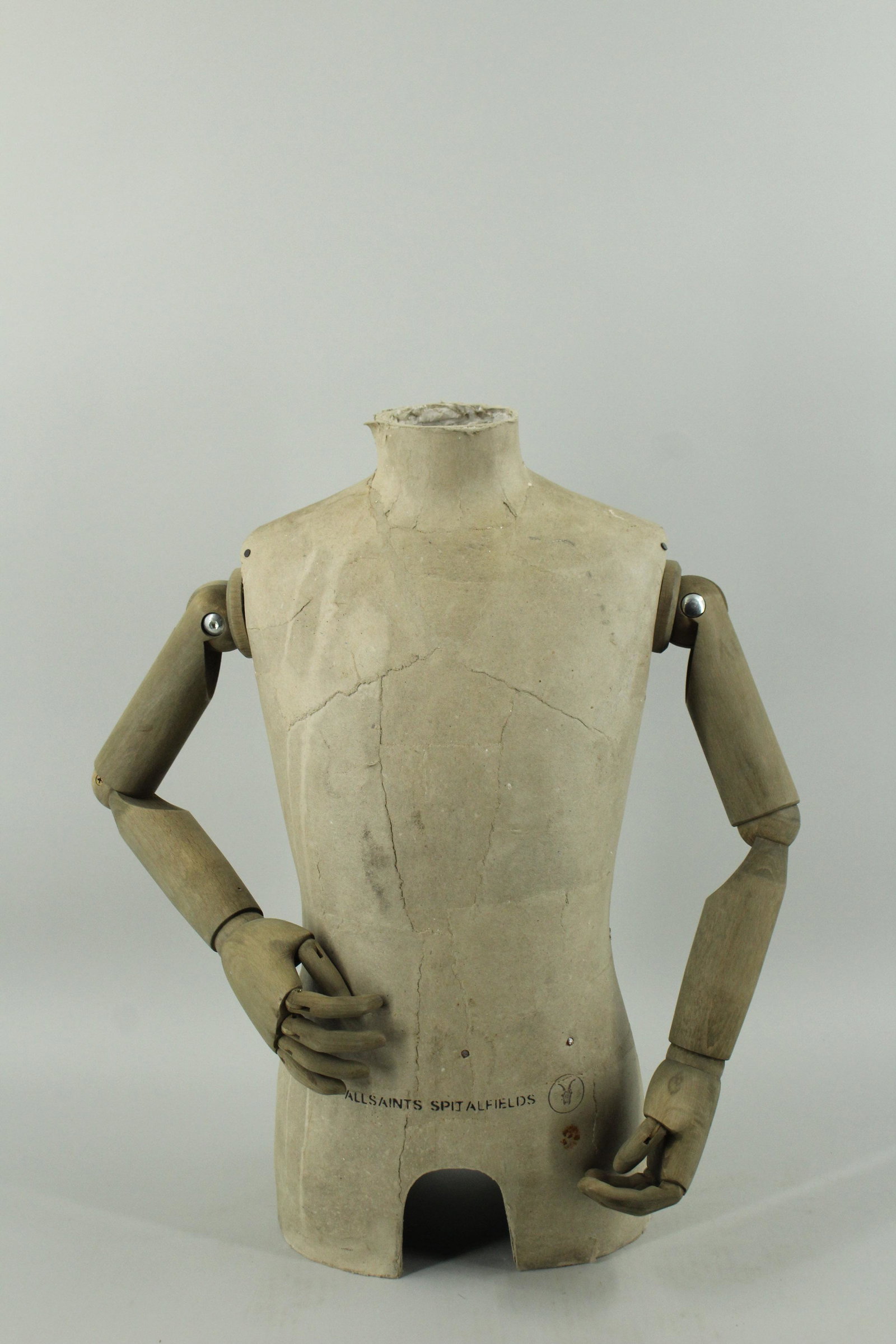 Allsaints Spitalfields Haberdashery Mannequin: Allsaints Spitalfields Haberdashery Mannequin. Size: 21"H x 15.5"W x 8"D