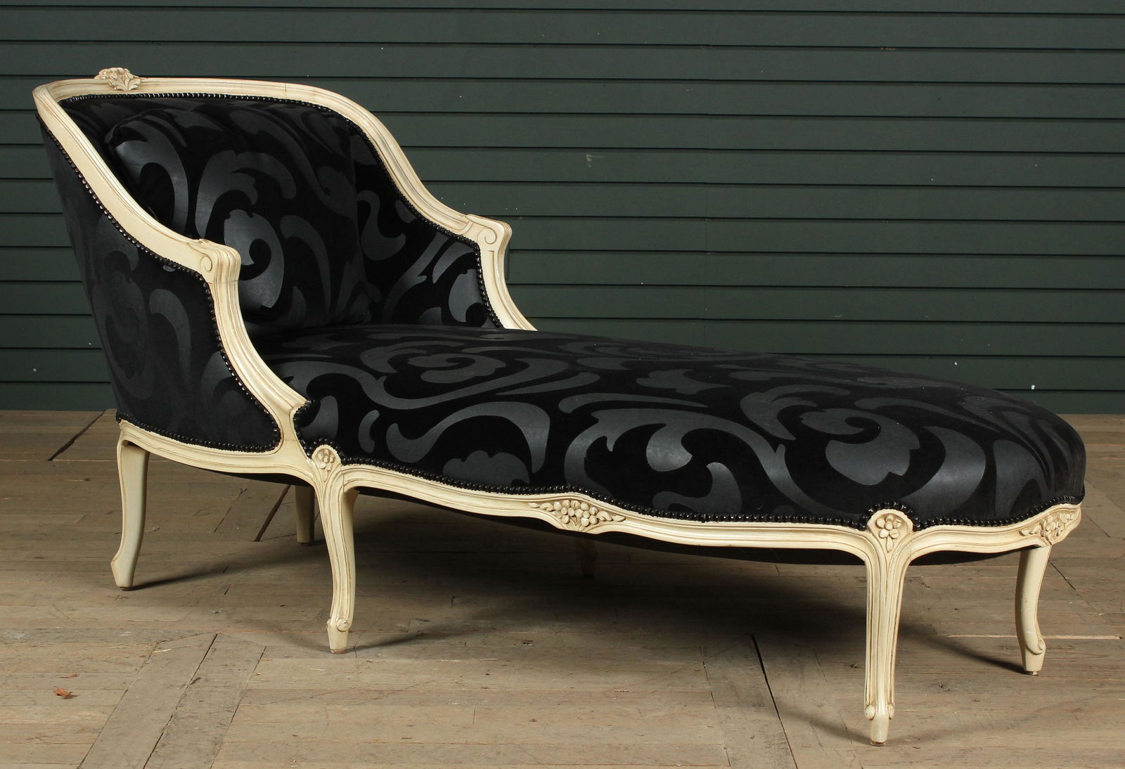 French Style Velvet Upholstered Duchess Chaise (1 of 8)