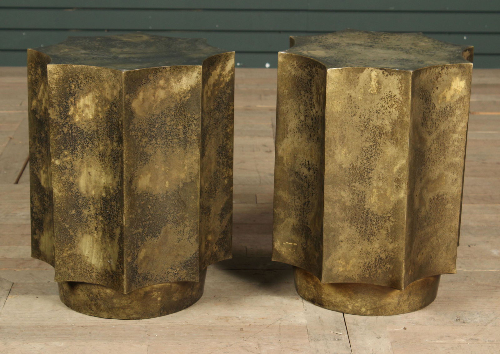Pair of Stylish Metal End Tables (1 of 5)
