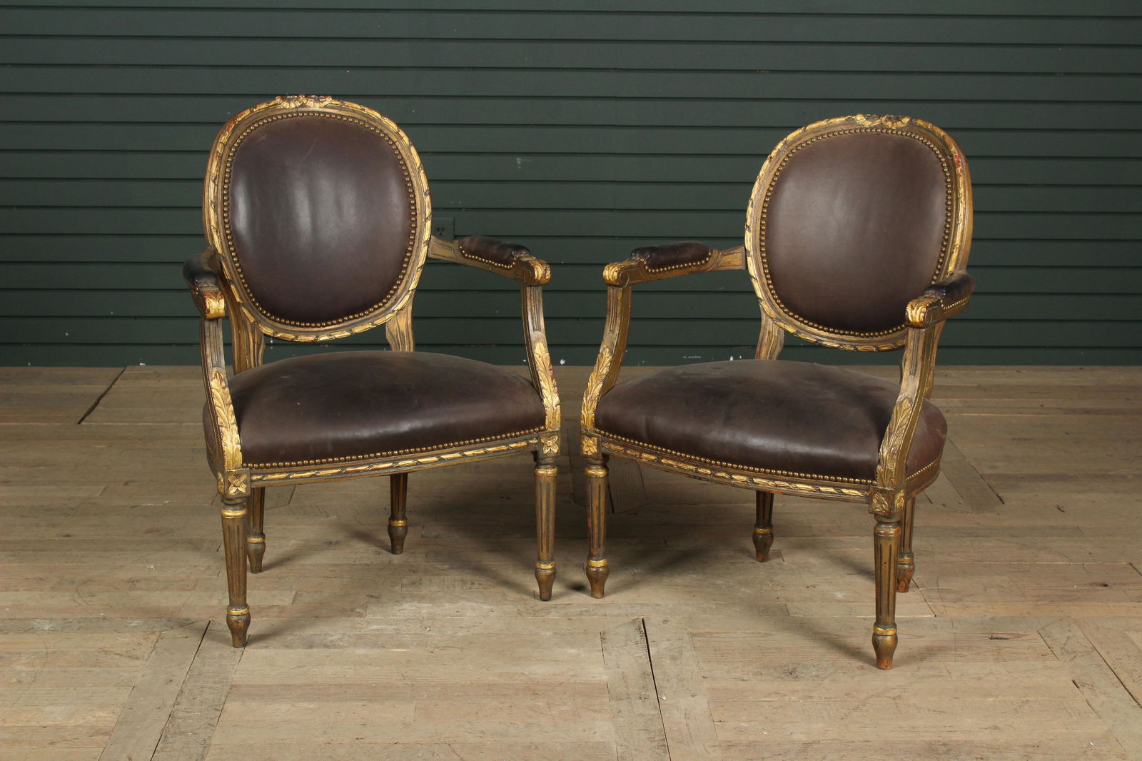 Pair Louis XVI Style Fauteuils (1 of 10)