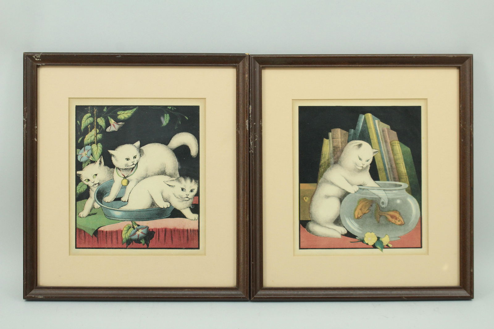 Pair of Framed Cat Prints (1 of 7)