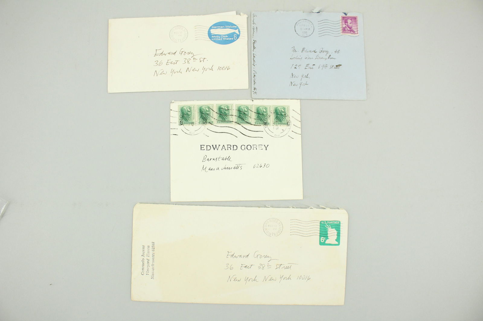 Four Letters from Consuelo Joerns to Edward Gorey (1 of 13)