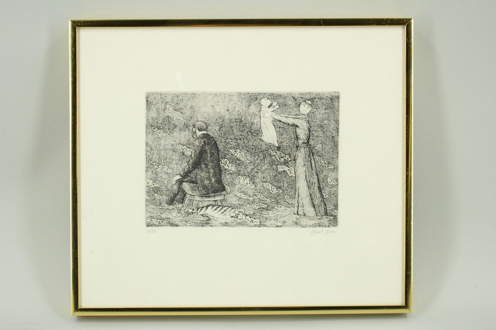 Edward Gorey Signed Etching Estranged Family (1 of 6)
