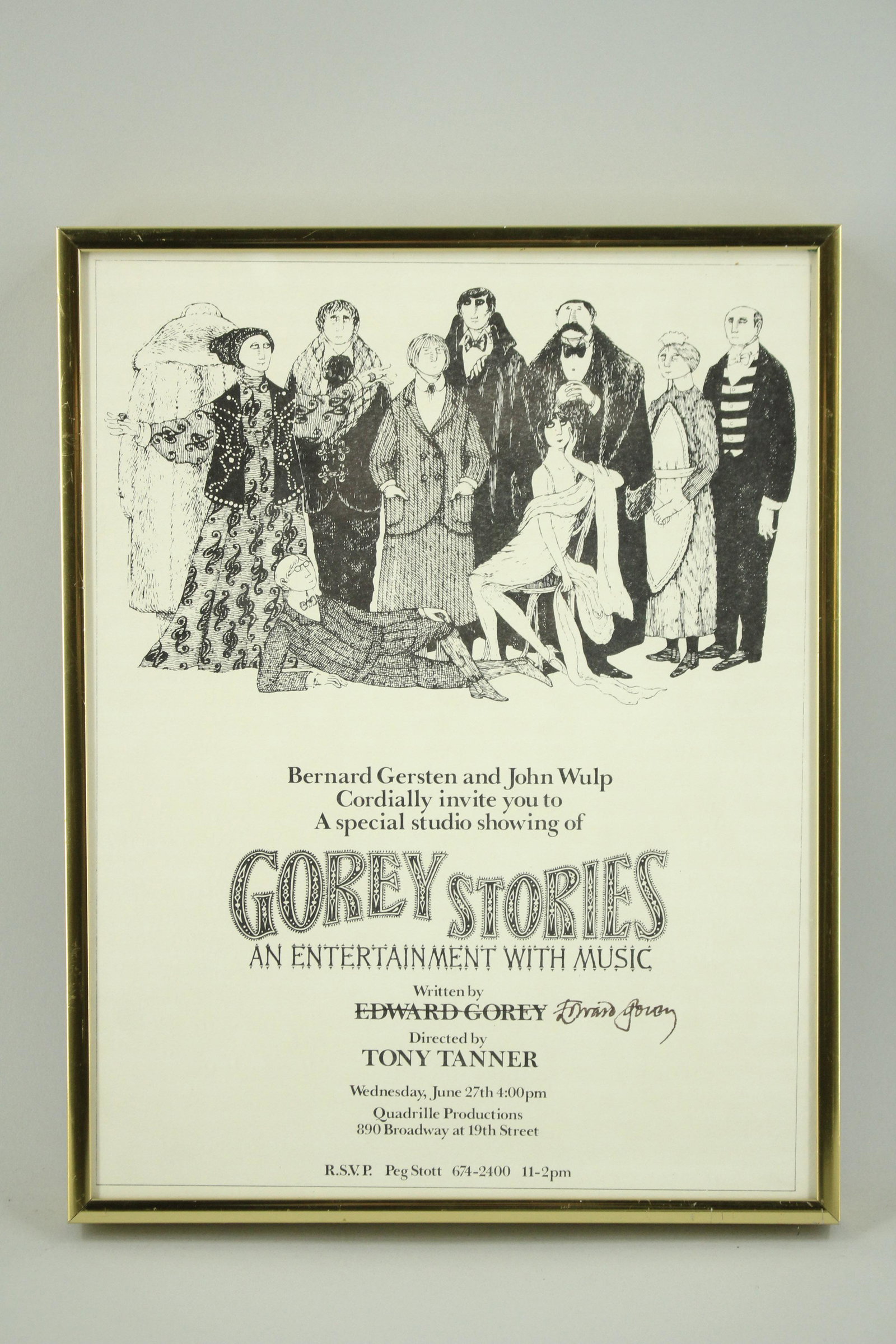 Scarce Signed & Illustrated Gorey Stories Poster (1 of 6)