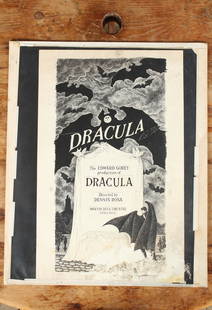 Pre-Production Poster for Dracula: Pre-Production Poster for Dracula. Dracula, The Edward Gorey production of Dracula, Directed by Dennis Rosa, Martin Beck Theatre, 302 West 45th St. Illustrated by Edward Gorey. Retaining editing marks
