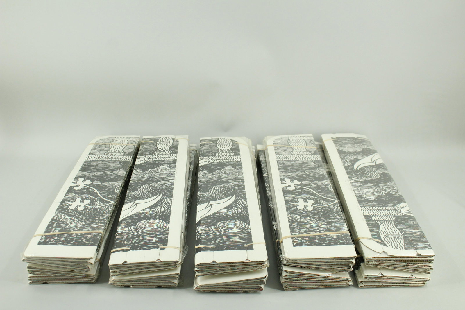 10 Unopened Edward Gorey Windshield Sunshades: 10 Unopened Edward Gorey Windshield Sunshades, from Mystery!, Masterpiece Theater. All ten are unopened. (Sunshade that is photographed opened is for an example of the design)