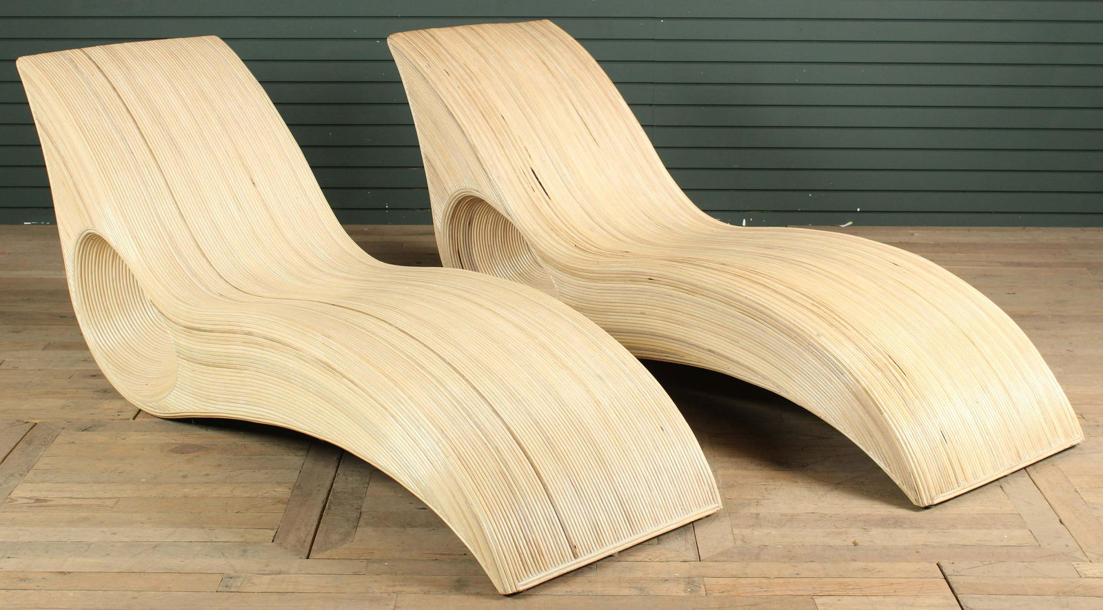 Pair Pencil Reed Lounges IMO Betty Cobunpue (1 of 6)