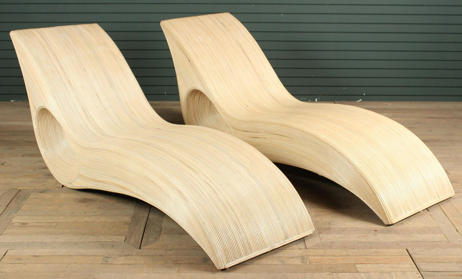 Pair Pencil Reed Lounges (1 of 6)