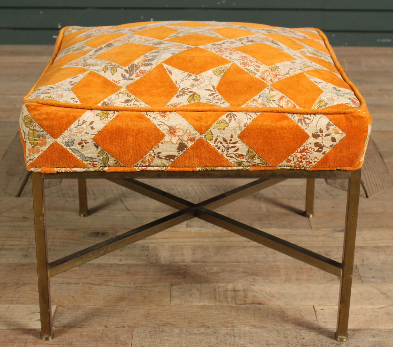 Paul McCobb Style Brass Ottoman (1 of 6)