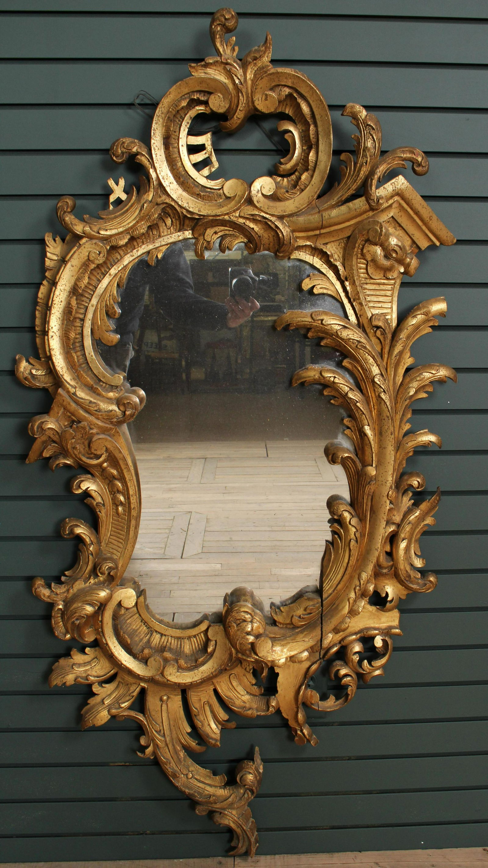 Continental Rococo Style 19th C. Giltwood Mirror (1 of 13)