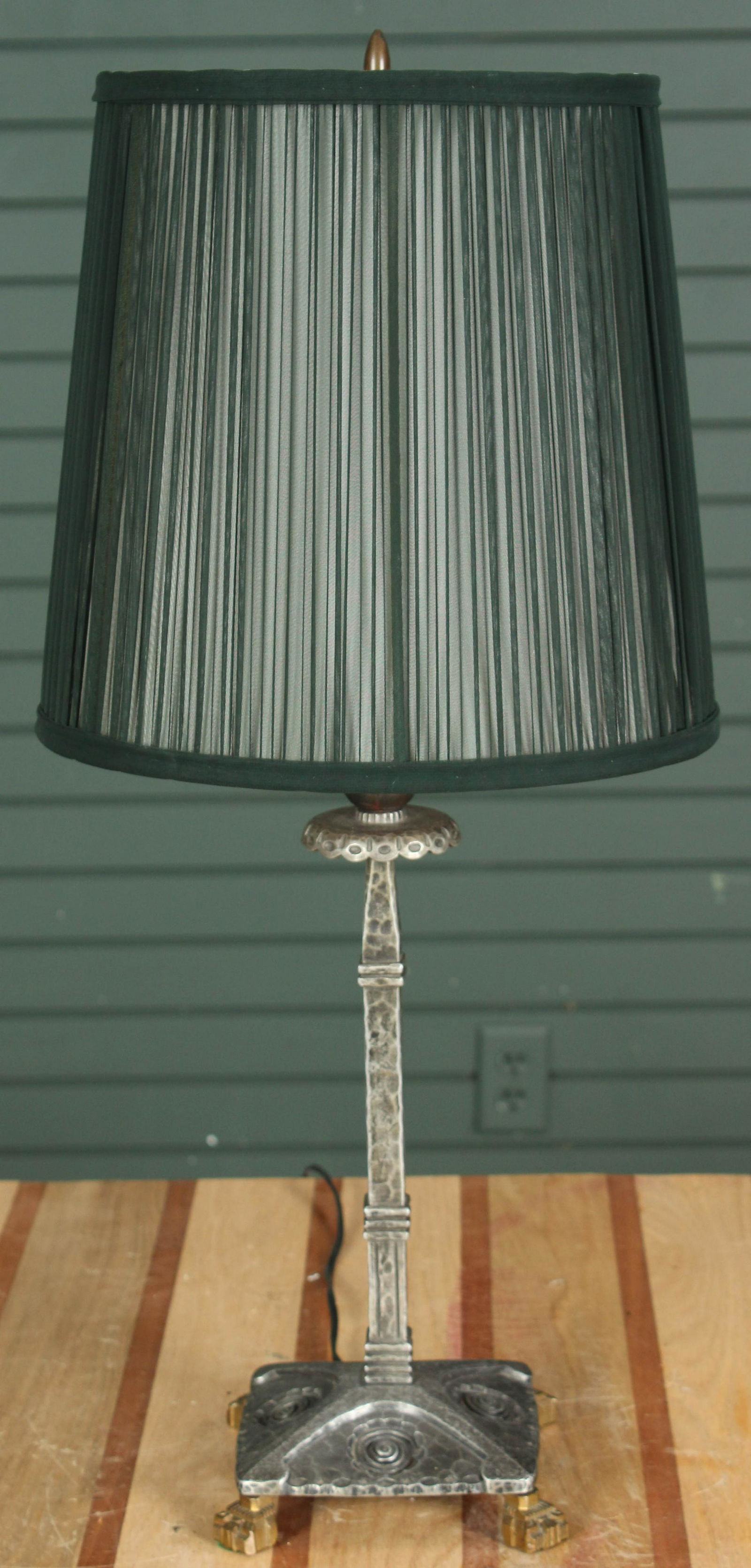 French Fer Forge and Bronze Lamp (1 of 7)