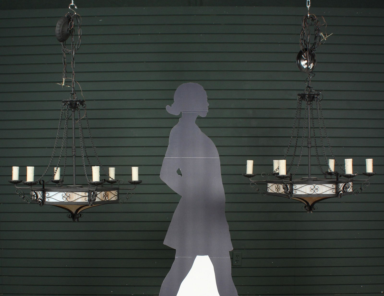 Pair of Wrought Iron and Glass Arts & Crafts Style (1 of 9)