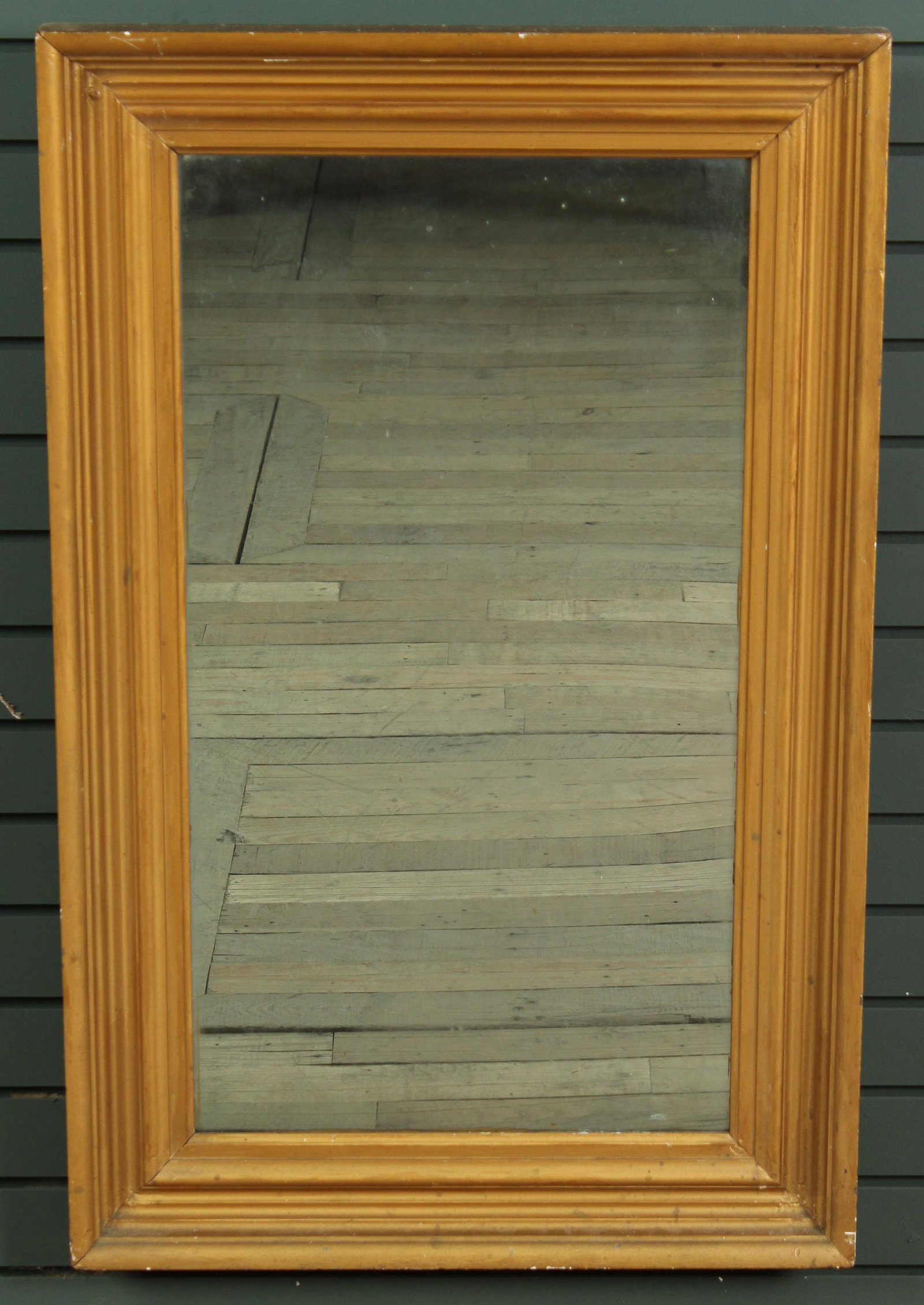 19th C Mirror: Mirror. Size: 39" H x 25" W x 3.5" D
