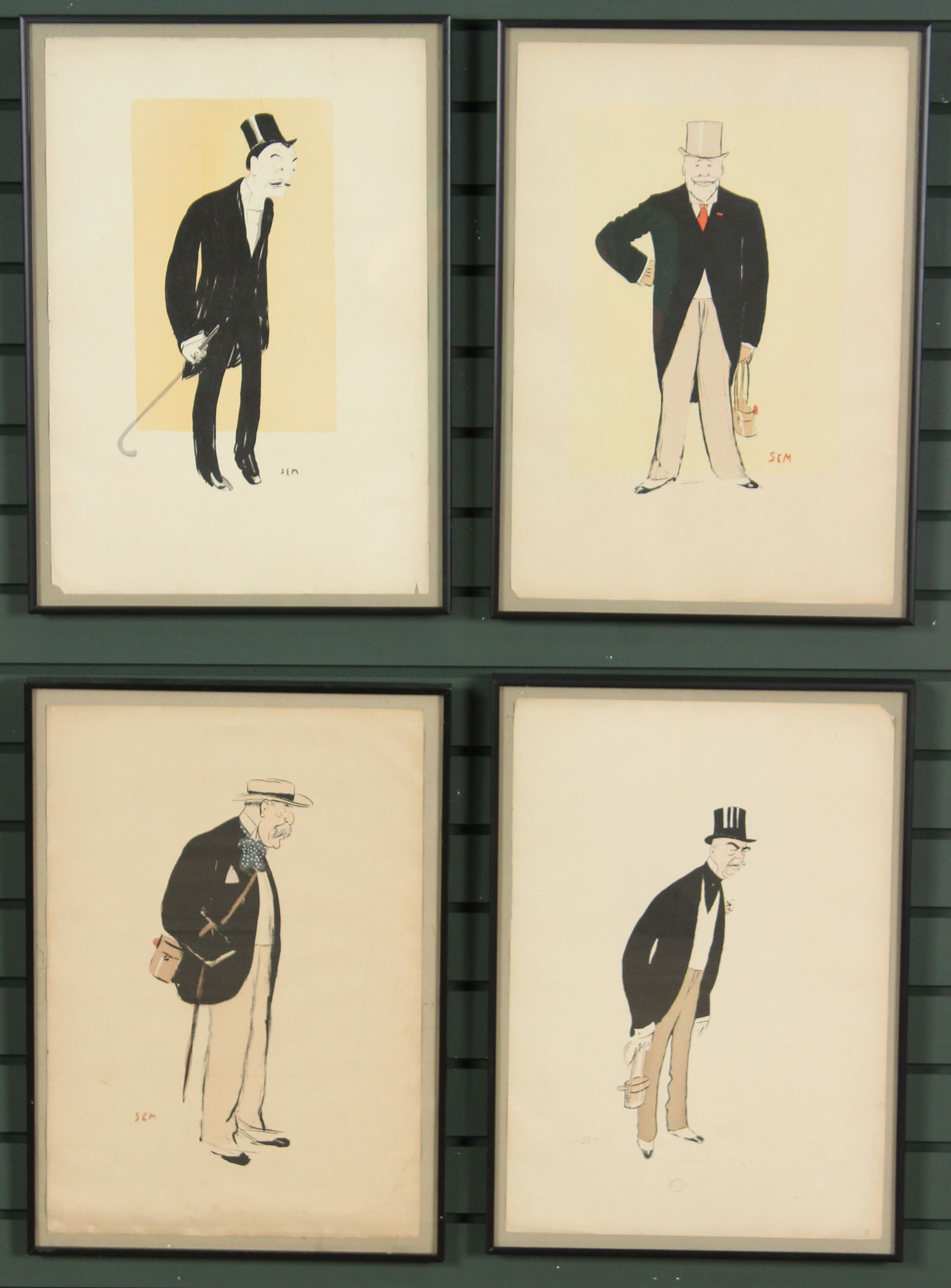 Group of 4 Goursat AKA SEM Caricatures (1 of 7)