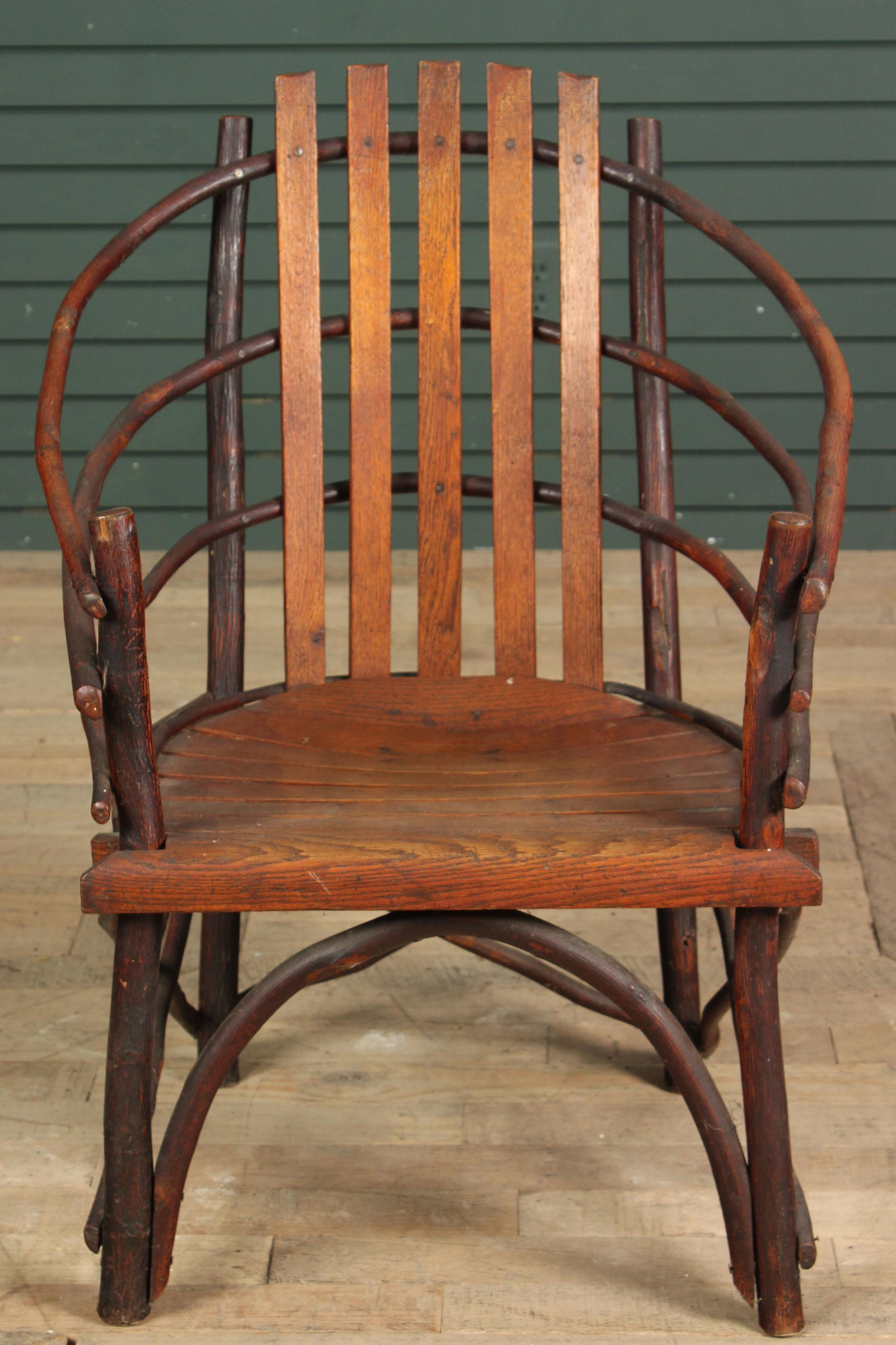 Marshall Lynch Bentwood Chair: Marshall Lynch Bentwood Chair. Branded Marshall Lynch. Listed as form PA State Representative and rustic furniture manufacturer. Size: 33.5" H x 25" W x 24" D