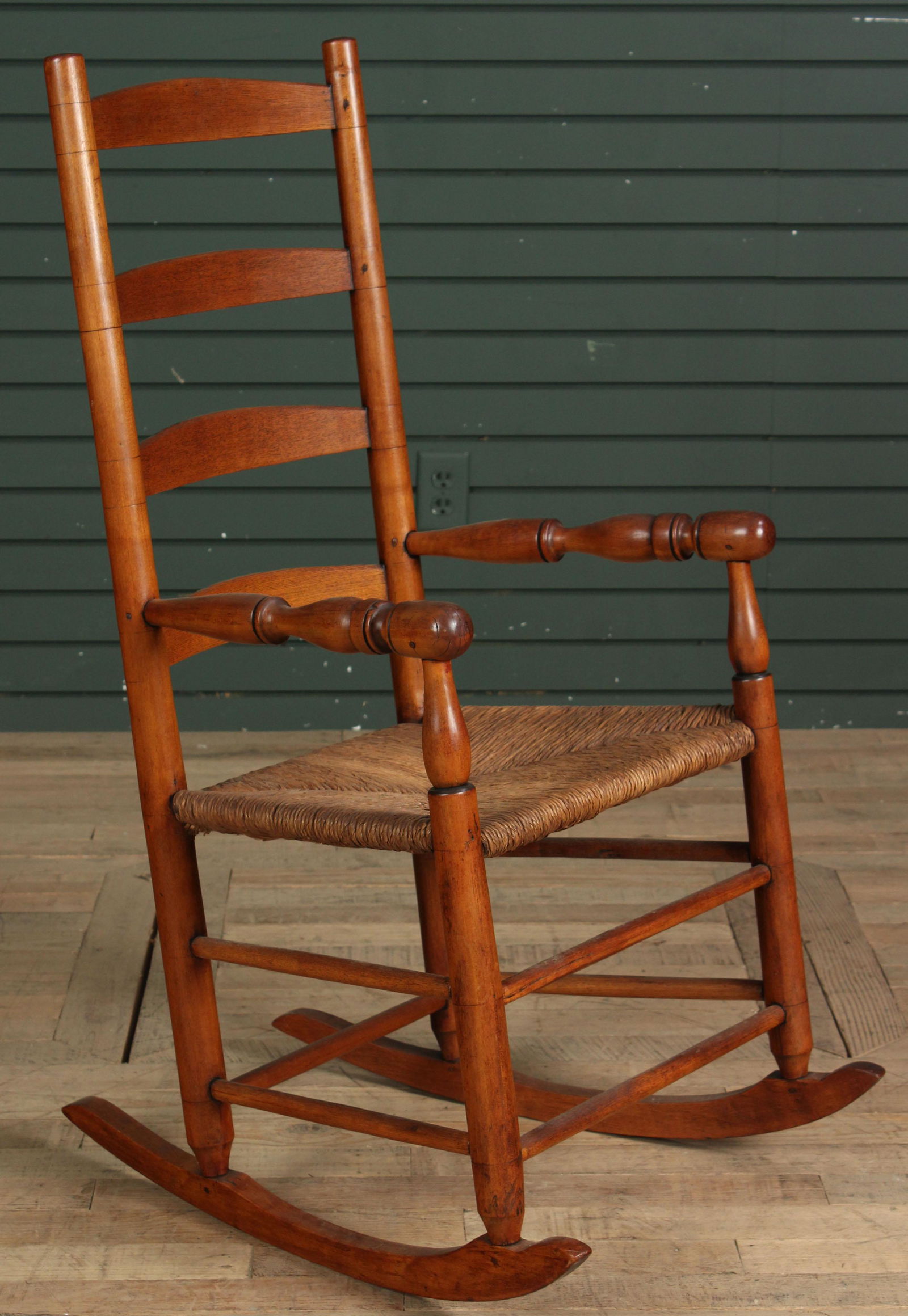 American 19th C Ladder Back Rocker (1 of 6)