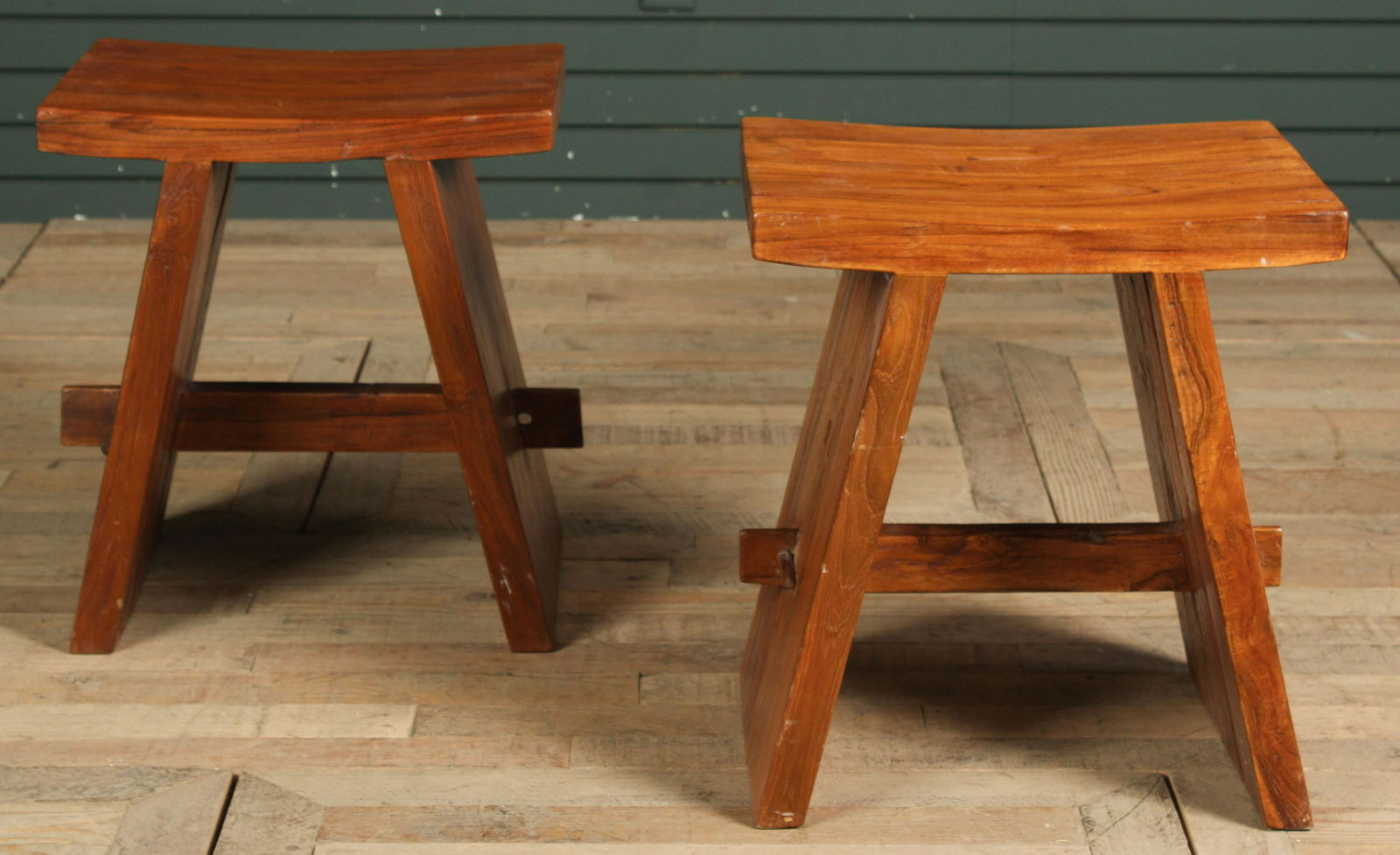 Pair Japanese Furo Style Stools (1 of 8)