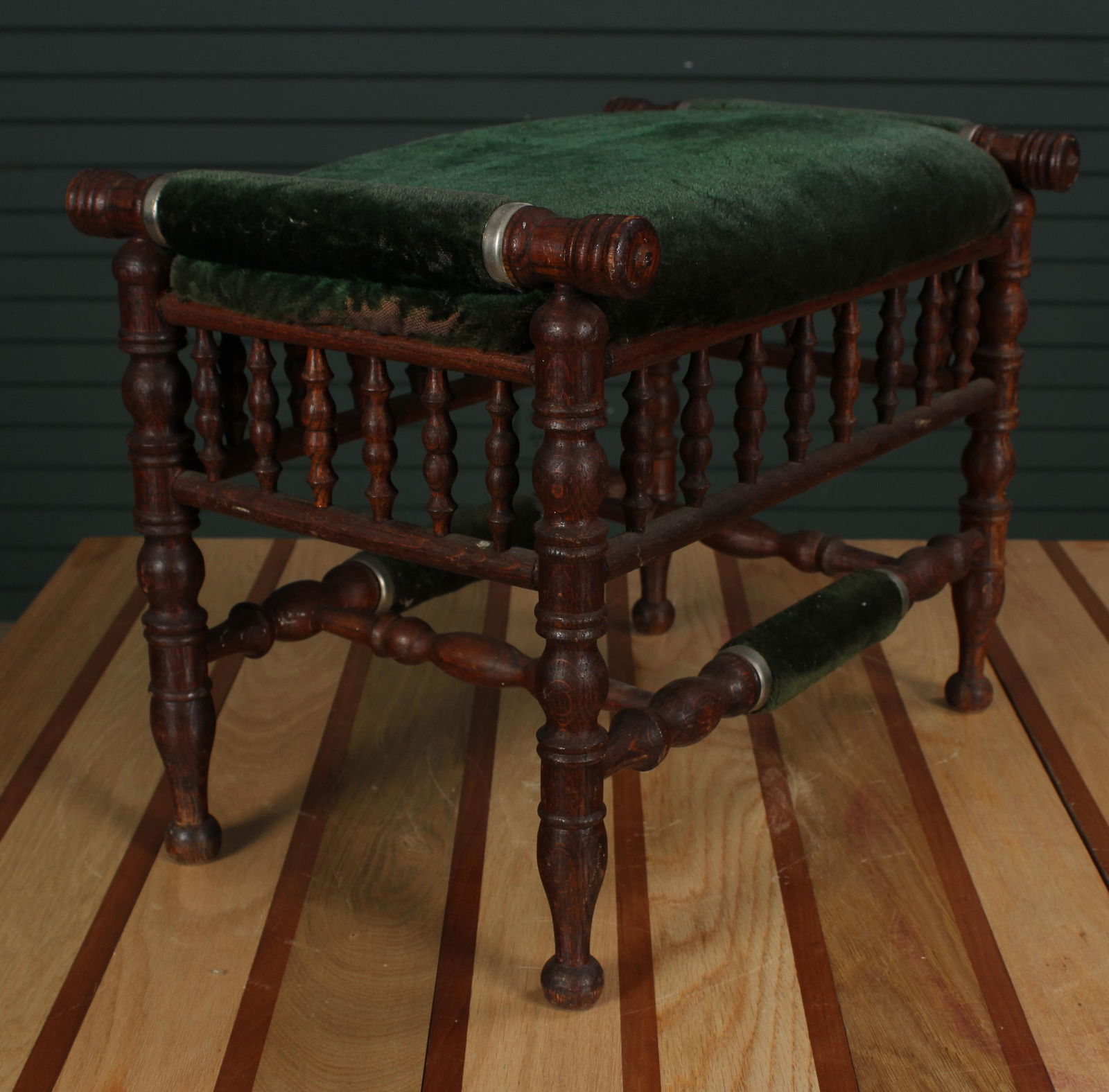 Antique Jenny Lind Style Turned Vanity Stool (1 of 6)