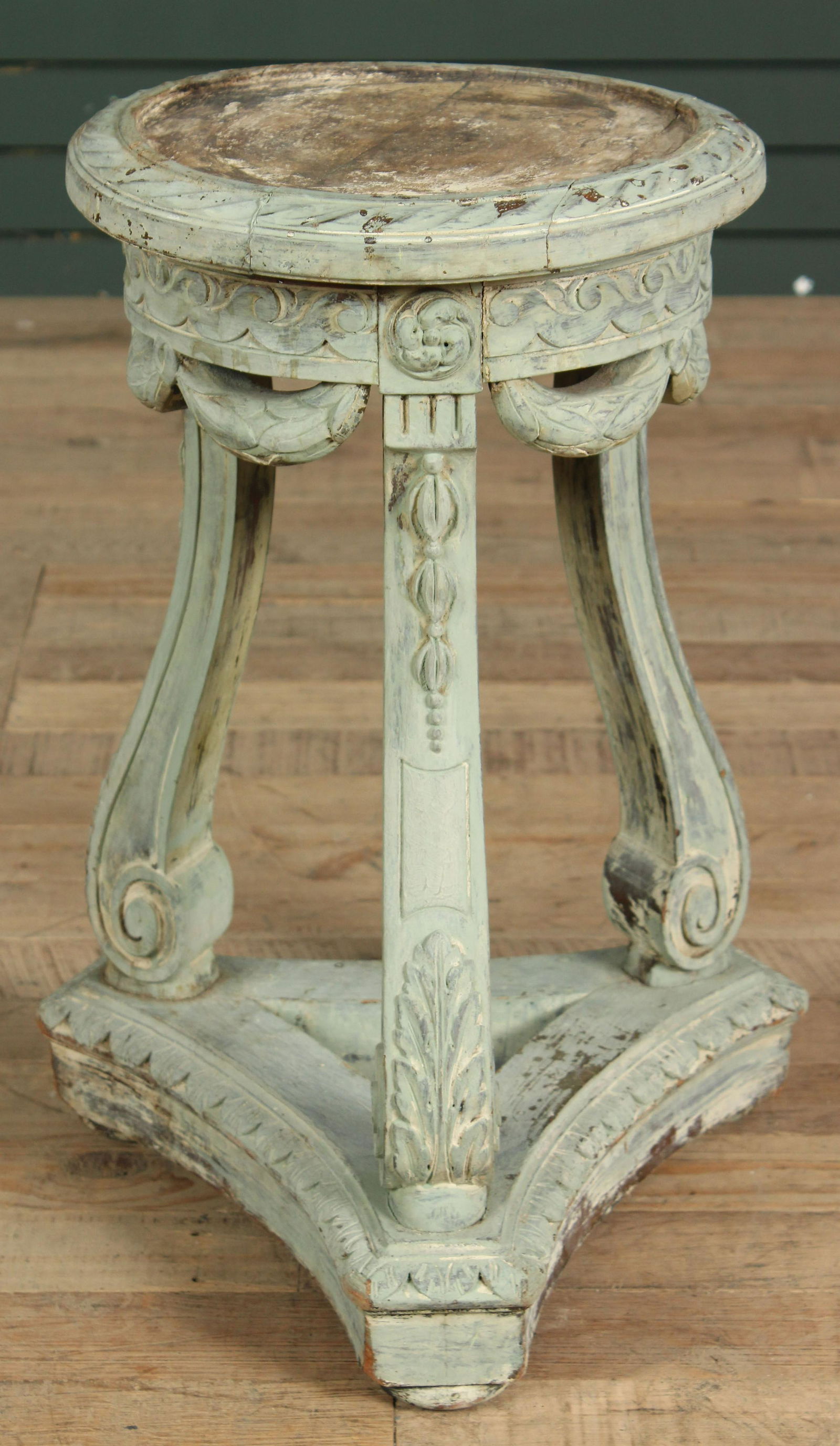 Continental Neoclassical Carved Wood Tabouret (1 of 6)