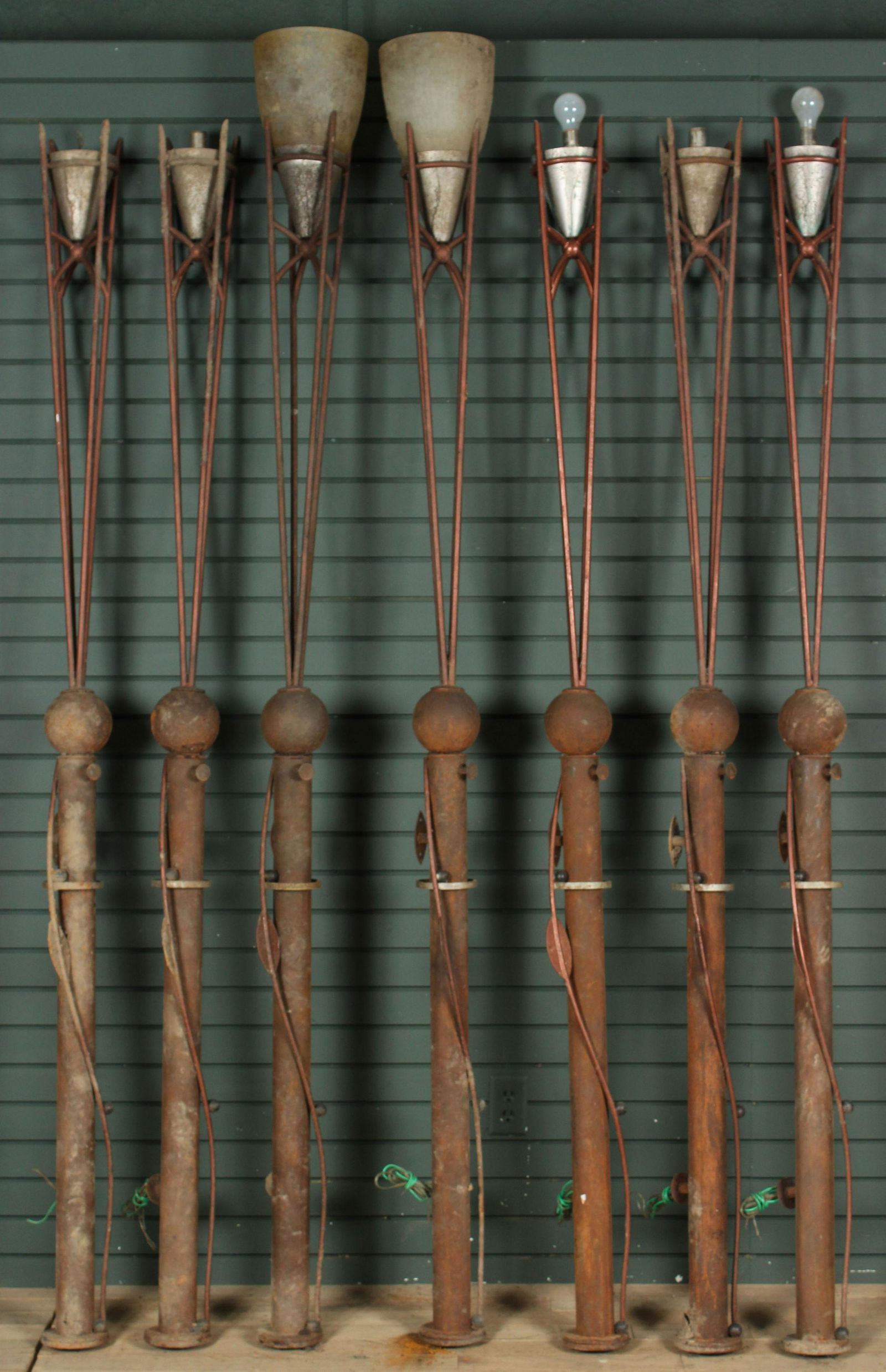 7 Art Deco Style Architectural Iron Lamp Posts (1 of 10)