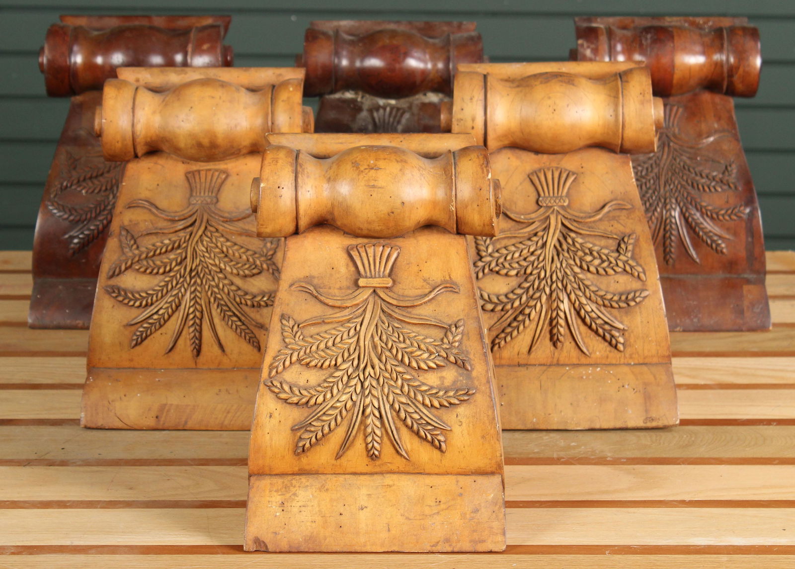 Lot of 6 Carved Wood Architectural Corbels (1 of 6)