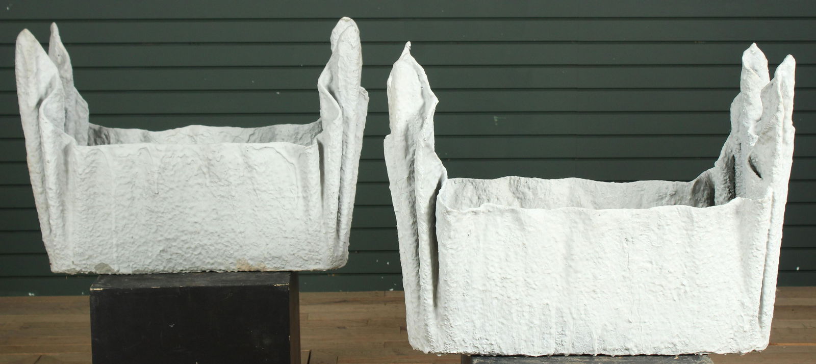 Pair Modern Kerchief Form Planters (1 of 7)
